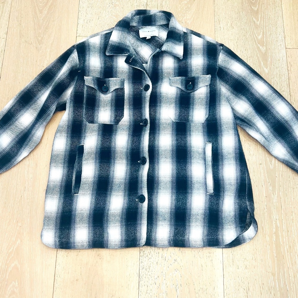 Lucky Brand Plaid Shacket Size Medium